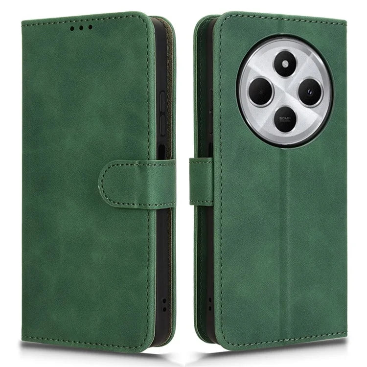 For Xiaomi Redmi 14C 4G Leather Case Skin-Feel Anti-Drop Wallet Flip Phone Cover