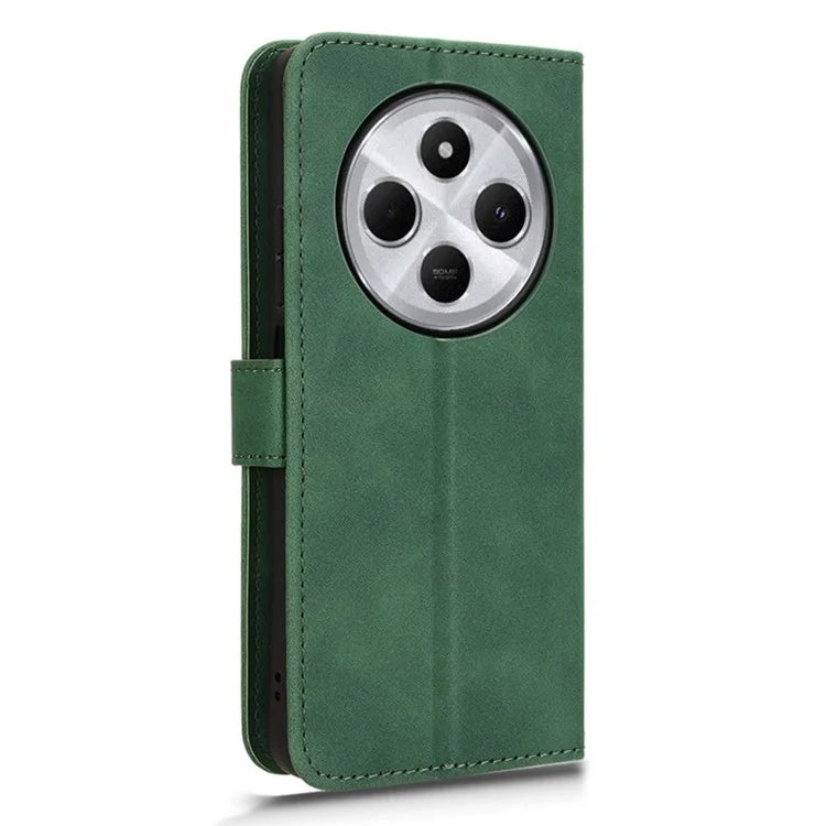 For Xiaomi Redmi 14C 4G Leather Case Skin-Feel Anti-Drop Wallet Flip Phone Cover