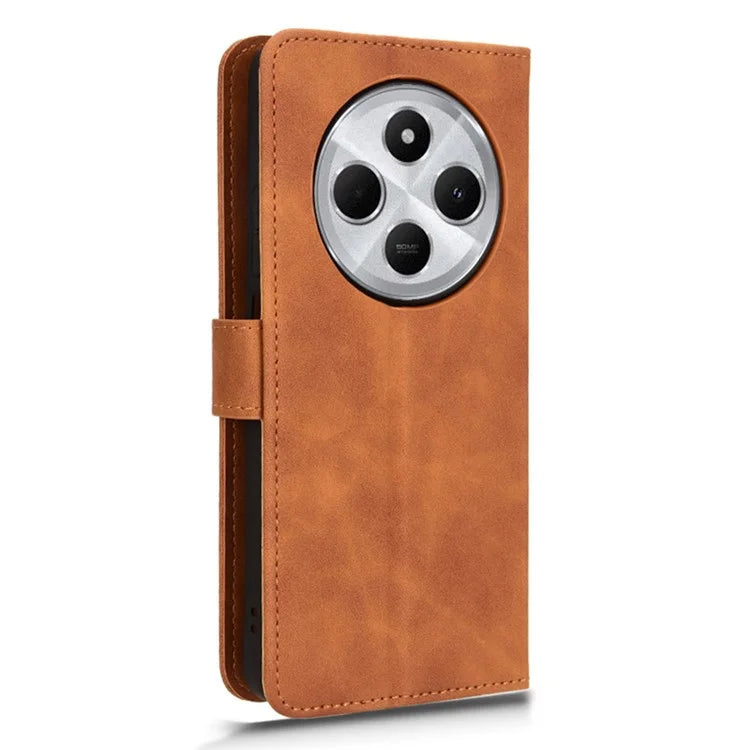 For Xiaomi Redmi 14C 4G Leather Case Skin-Feel Anti-Drop Wallet Flip Phone Cover