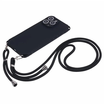 For iPhone 16 Pro Max Case Four Corner Anti Drop TPU Phone Cover with Hanging Rope