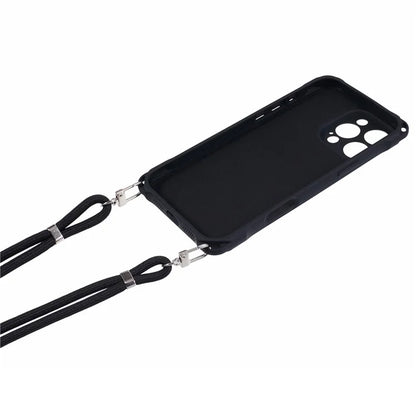 For iPhone 16 Pro Max Case Four Corner Anti Drop TPU Phone Cover with Hanging Rope