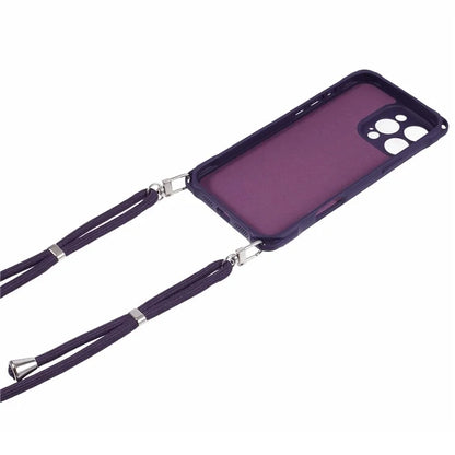 For iPhone 16 Pro Max Case Four Corner Anti Drop TPU Phone Cover with Hanging Rope