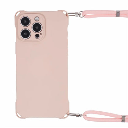 For iPhone 16 Pro Max Case Four Corner Anti Drop TPU Phone Cover with Hanging Rope