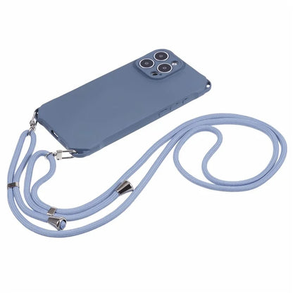 For iPhone 16 Pro Max Case Four Corner Anti Drop TPU Phone Cover with Hanging Rope