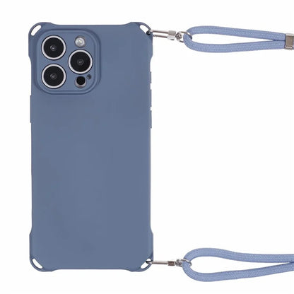 For iPhone 16 Pro Max Case Four Corner Anti Drop TPU Phone Cover with Hanging Rope
