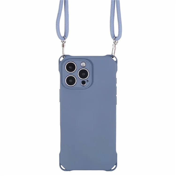 For iPhone 16 Pro Max Case Four Corner Anti Drop TPU Phone Cover with Hanging Rope