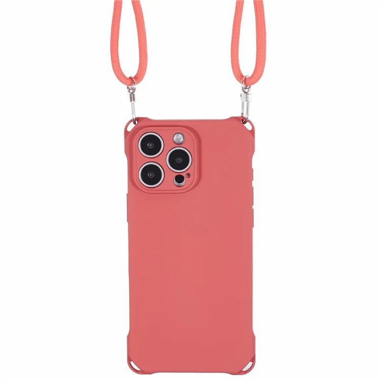 For iPhone 16 Pro Max Case Four Corner Anti Drop TPU Phone Cover with Hanging Rope