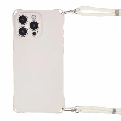 For iPhone 16 Pro Max Case Four Corner Anti Drop TPU Phone Cover with Hanging Rope