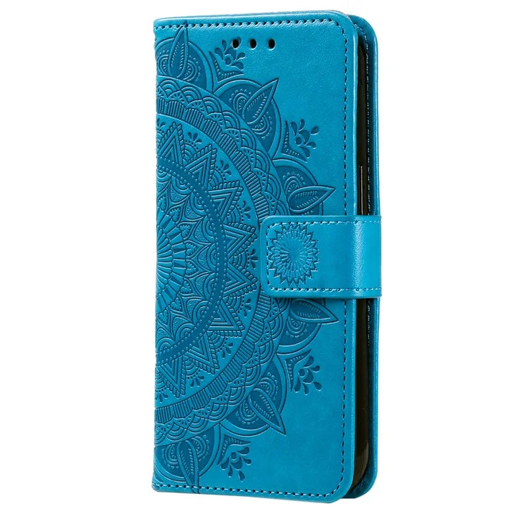 For Samsung Galaxy A06 Case Imprinted Totem PU Leather Wallet Stand Phone Cover