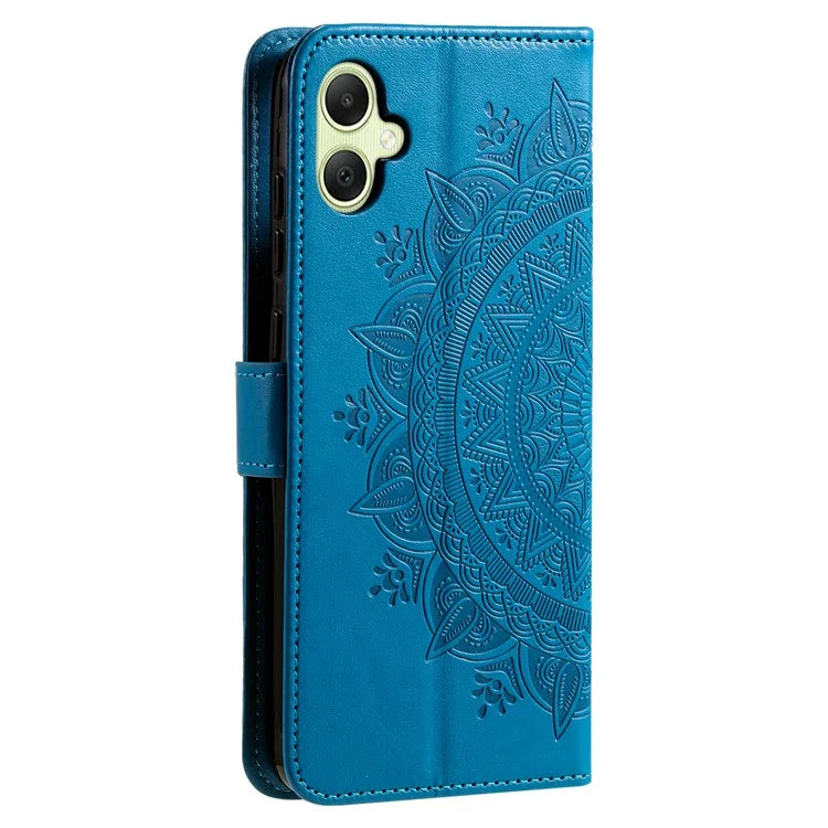 For Samsung Galaxy A06 Case Imprinted Totem PU Leather Wallet Stand Phone Cover