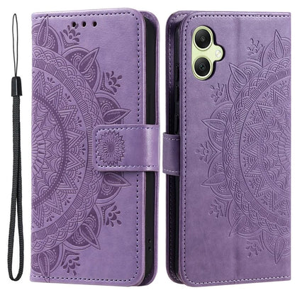 For Samsung Galaxy A06 Case Imprinted Totem PU Leather Wallet Stand Phone Cover