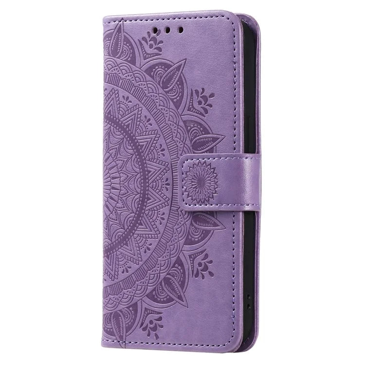 For Samsung Galaxy A06 Case Imprinted Totem PU Leather Wallet Stand Phone Cover