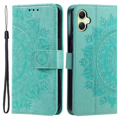 For Samsung Galaxy A06 Case Imprinted Totem PU Leather Wallet Stand Phone Cover