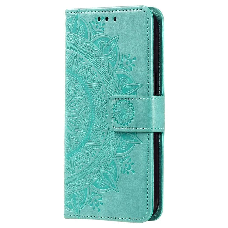 For Samsung Galaxy A06 Case Imprinted Totem PU Leather Wallet Stand Phone Cover