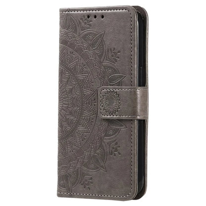 For Samsung Galaxy A06 Case Imprinted Totem PU Leather Wallet Stand Phone Cover