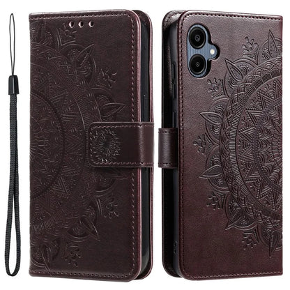 For Samsung Galaxy A06 Case Imprinted Totem PU Leather Wallet Stand Phone Cover