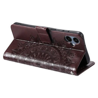 For Samsung Galaxy A06 Case Imprinted Totem PU Leather Wallet Stand Phone Cover
