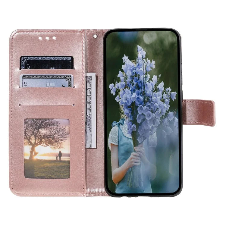 For Samsung Galaxy A06 Case Imprinted Totem PU Leather Wallet Stand Phone Cover