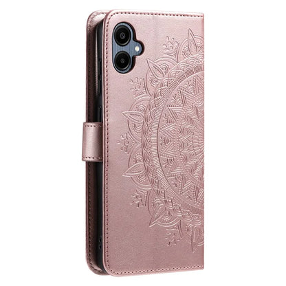 For Samsung Galaxy A06 Case Imprinted Totem PU Leather Wallet Stand Phone Cover