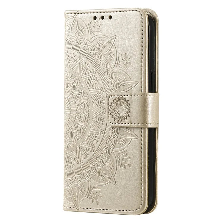 For Samsung Galaxy A06 Case Imprinted Totem PU Leather Wallet Stand Phone Cover