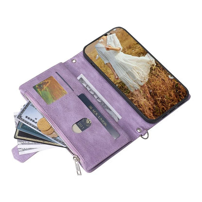 Style 005 For Samsung Galaxy A06 Wallet Case Rhombus Stitching Line PU Leather Phone Cover