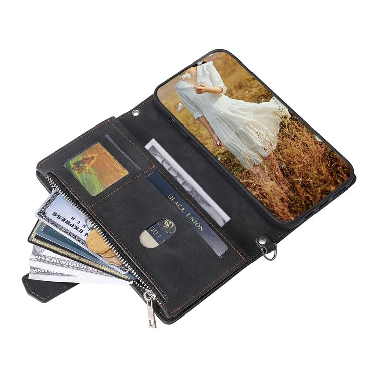 Style 005 For Samsung Galaxy A06 Wallet Case Rhombus Stitching Line PU Leather Phone Cover