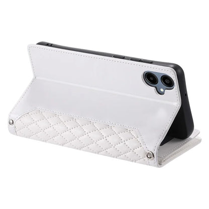 Style 005 For Samsung Galaxy A06 Wallet Case Rhombus Stitching Line PU Leather Phone Cover