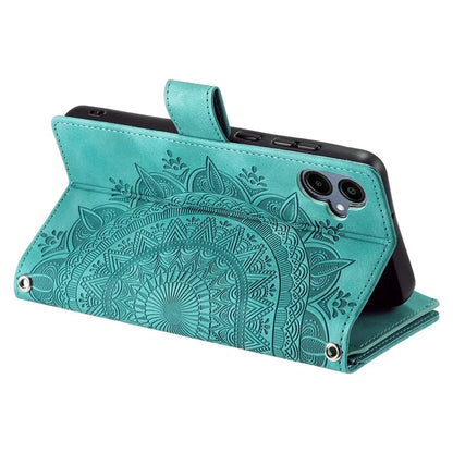 Style 006 For Samsung Galaxy A06 Wallet Case PU Leather Phone Cover Mandala Flower Pattern
