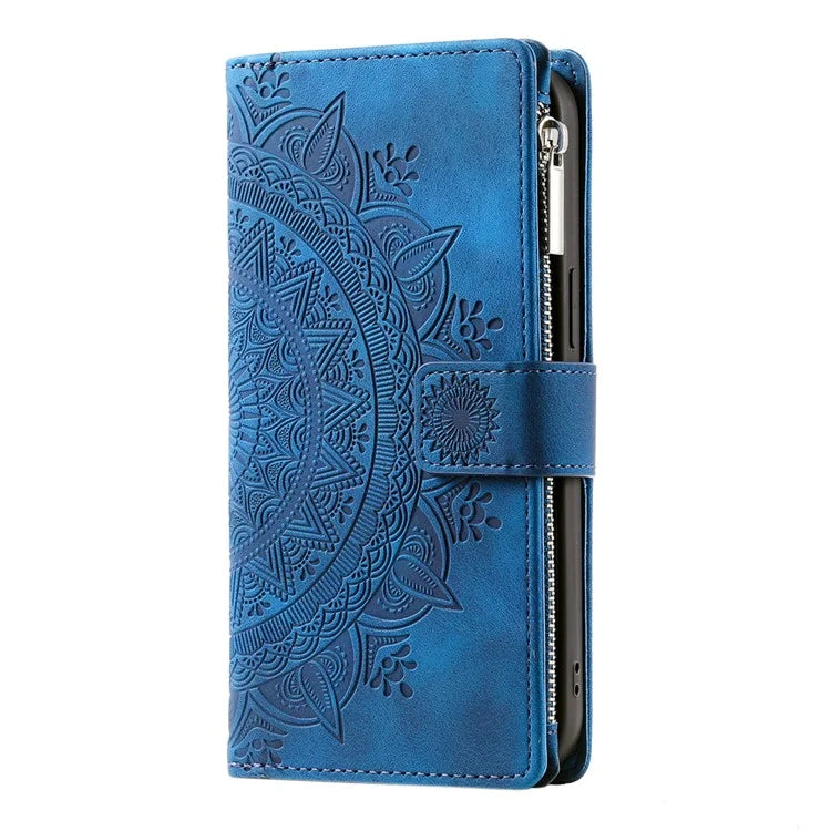 Style 006 For Samsung Galaxy A06 Wallet Case PU Leather Phone Cover Mandala Flower Pattern
