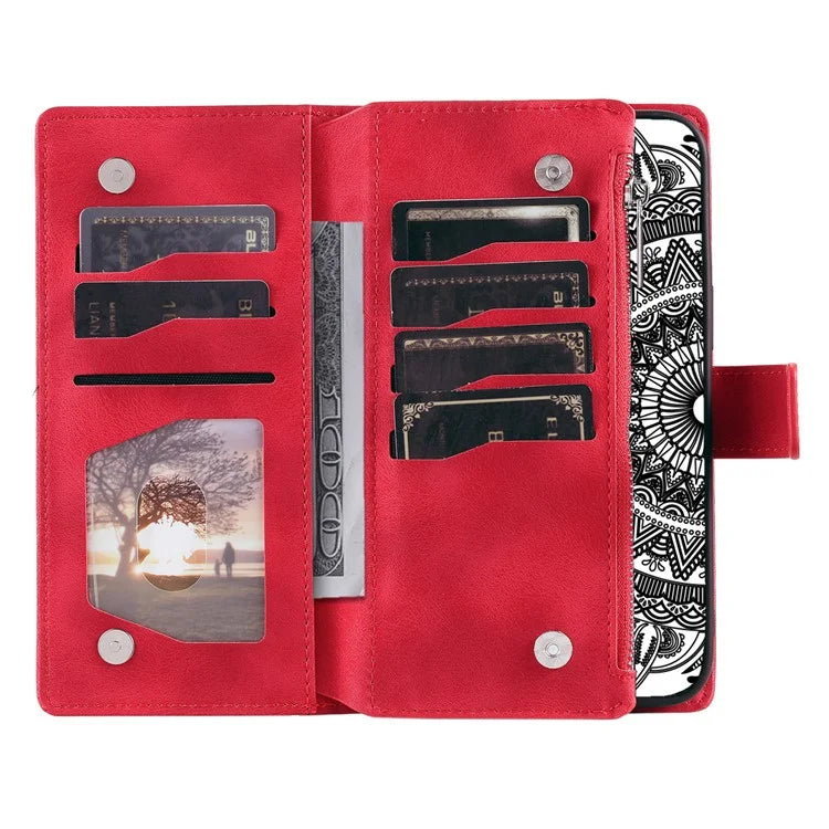 Style 006 For Samsung Galaxy A06 Wallet Case PU Leather Phone Cover Mandala Flower Pattern