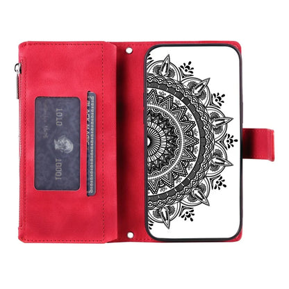 Style 006 For Samsung Galaxy A06 Wallet Case PU Leather Phone Cover Mandala Flower Pattern