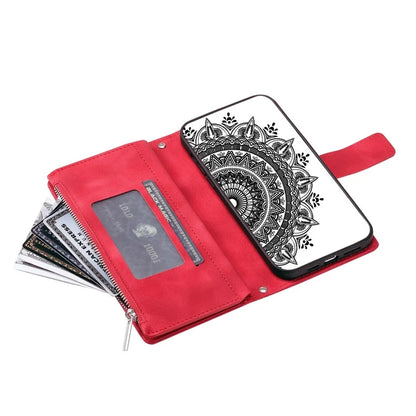 Style 006 For Samsung Galaxy A06 Wallet Case PU Leather Phone Cover Mandala Flower Pattern