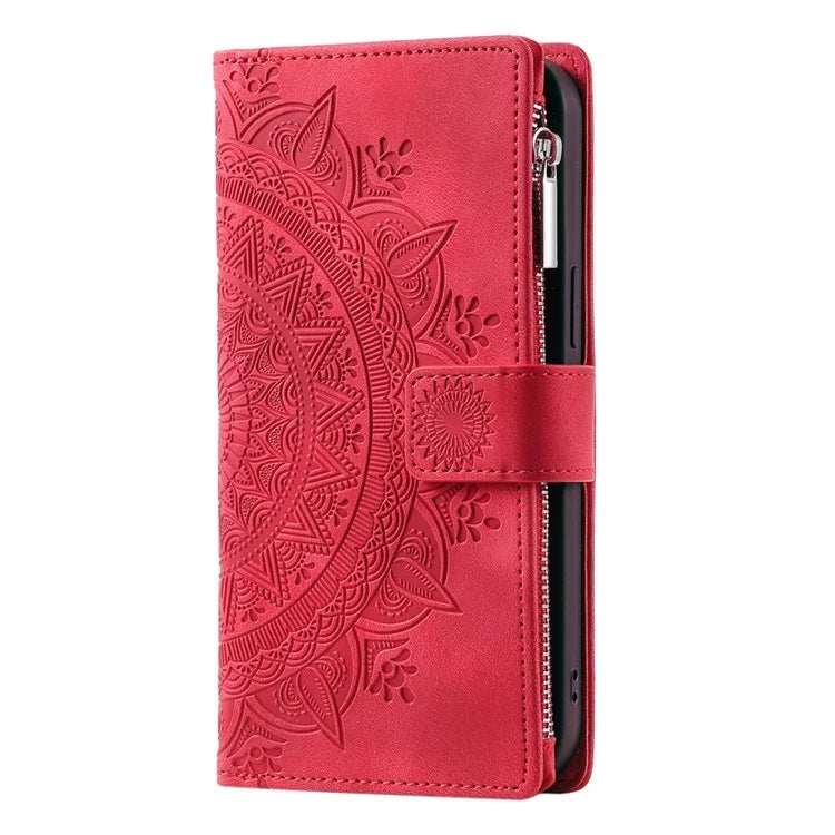 Style 006 For Samsung Galaxy A06 Wallet Case PU Leather Phone Cover Mandala Flower Pattern