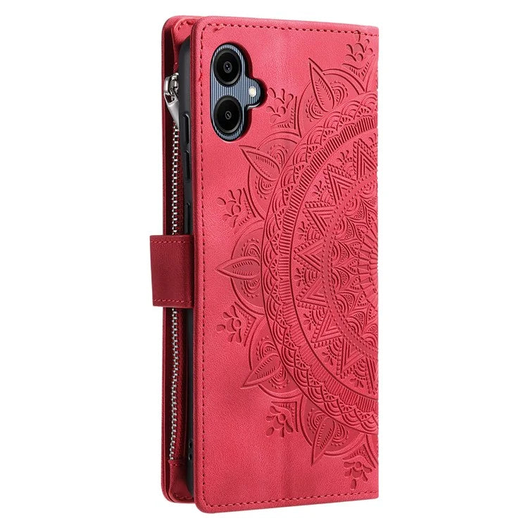 Style 006 For Samsung Galaxy A06 Wallet Case PU Leather Phone Cover Mandala Flower Pattern