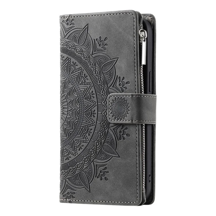 Style 006 For Samsung Galaxy A06 Wallet Case PU Leather Phone Cover Mandala Flower Pattern