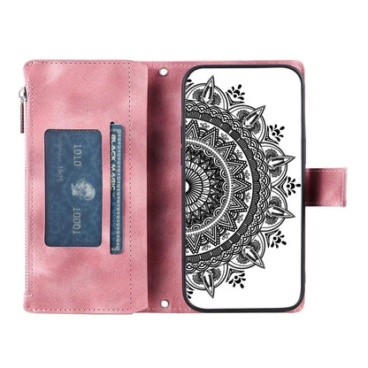 Style 006 For Samsung Galaxy A06 Wallet Case PU Leather Phone Cover Mandala Flower Pattern