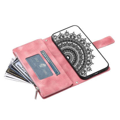 Style 006 For Samsung Galaxy A06 Wallet Case PU Leather Phone Cover Mandala Flower Pattern