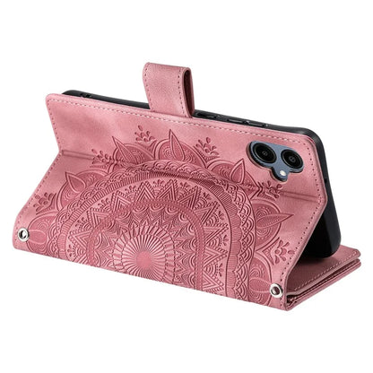 Style 006 For Samsung Galaxy A06 Wallet Case PU Leather Phone Cover Mandala Flower Pattern