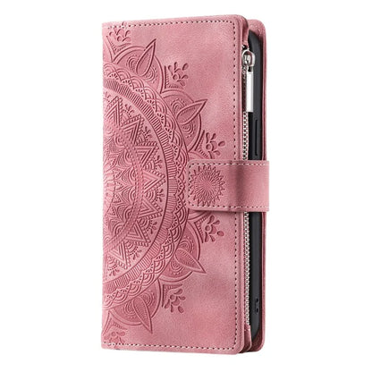 Style 006 For Samsung Galaxy A06 Wallet Case PU Leather Phone Cover Mandala Flower Pattern