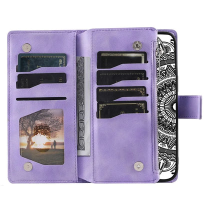 Style 006 For Samsung Galaxy A06 Wallet Case PU Leather Phone Cover Mandala Flower Pattern