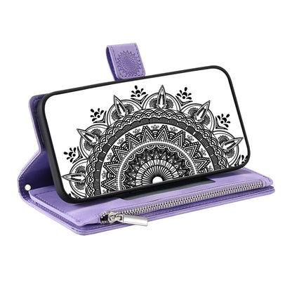 Style 006 For Samsung Galaxy A06 Wallet Case PU Leather Phone Cover Mandala Flower Pattern