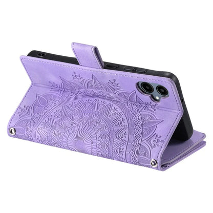 Style 006 For Samsung Galaxy A06 Wallet Case PU Leather Phone Cover Mandala Flower Pattern
