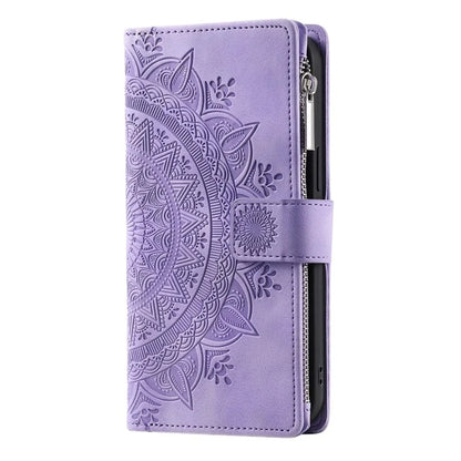 Style 006 For Samsung Galaxy A06 Wallet Case PU Leather Phone Cover Mandala Flower Pattern