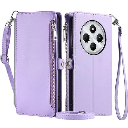 015 Style For Xiaomi Redmi 14C 4G Case TPU+PU Leather Wallet Phone Cover with Straps