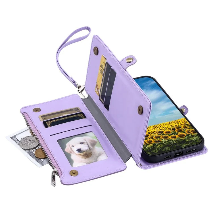 015 Style For Xiaomi Redmi 14C 4G Case TPU+PU Leather Wallet Phone Cover with Straps