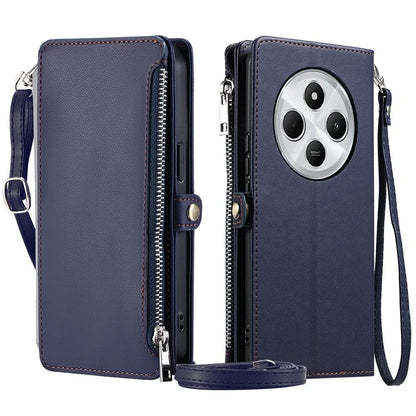 015 Style For Xiaomi Redmi 14C 4G Case TPU+PU Leather Wallet Phone Cover with Straps