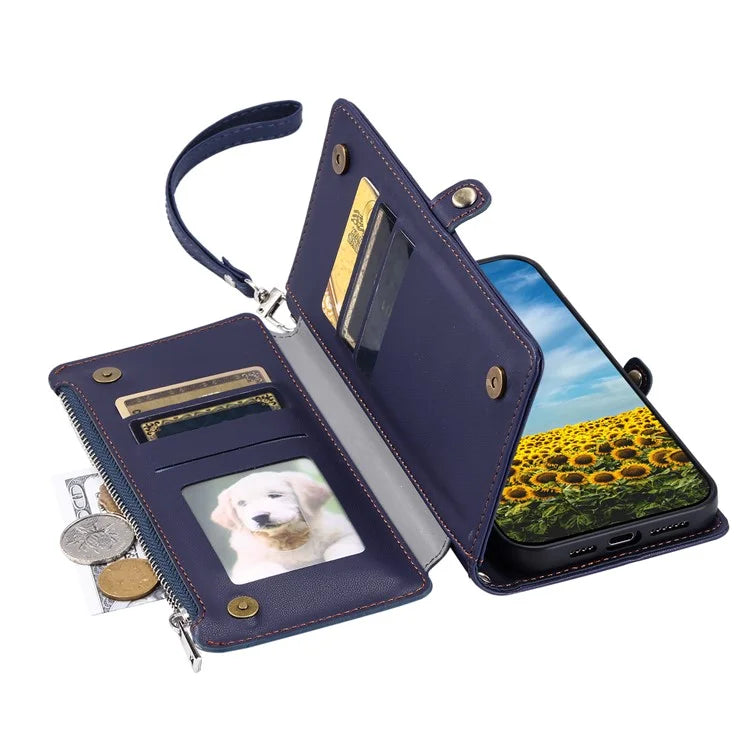 015 Style For Xiaomi Redmi 14C 4G Case TPU+PU Leather Wallet Phone Cover with Straps