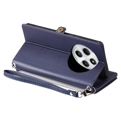 015 Style For Xiaomi Redmi 14C 4G Case TPU+PU Leather Wallet Phone Cover with Straps
