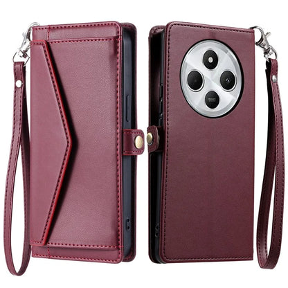 For Xiaomi Redmi 14C 4G Leather Case with Wrist Strap Wallet Stand Phone Cover
