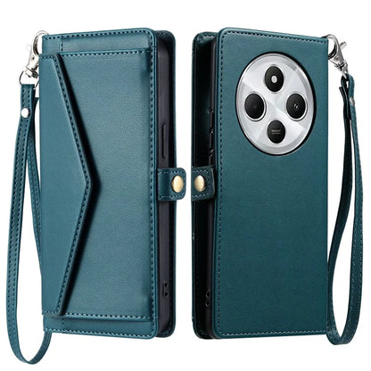For Xiaomi Redmi 14C 4G Leather Case with Wrist Strap Wallet Stand Phone Cover